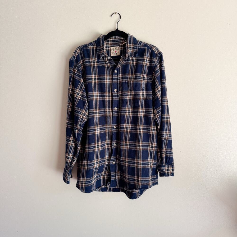 Redhead Blue + Brown Plaid Ultimate Flannel Shirt - Large